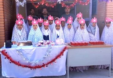 جشن تکلیف دانش‌آموزان مدرسه چهارباغ ایثار در شهرستان مانه