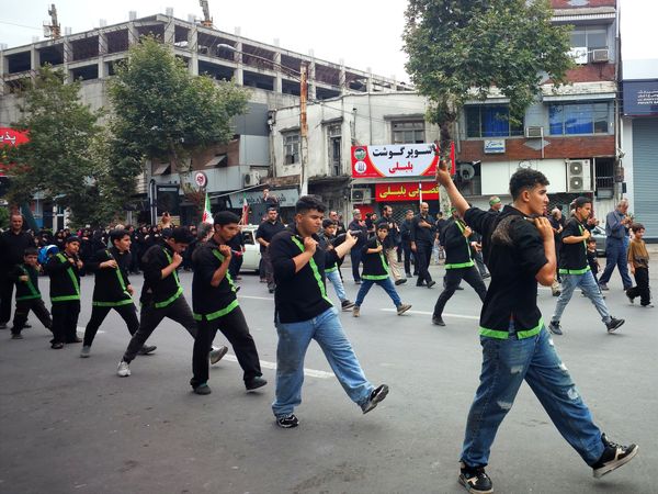 اجتماع عاشوراییان در میدان طالقانی قائمشهر