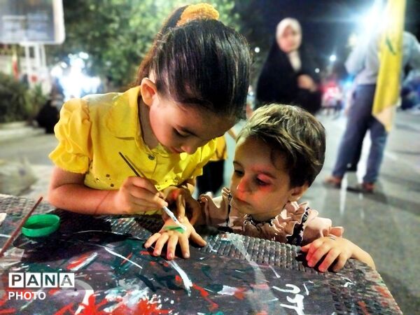دوربین خبرنگاران پانا به سوی کودکان موکب فرهنگیان 