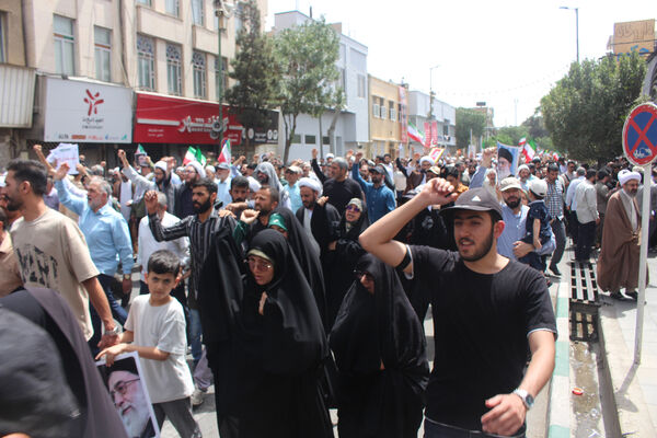 خروش مردم انقلابی قم در محکومیت جنایات رژیم صهیونیستی