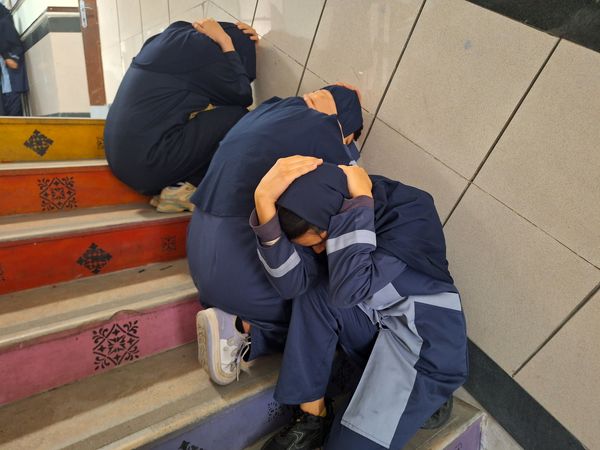 برگزاری مانور زلزله در مدارس تربت حیدریه 