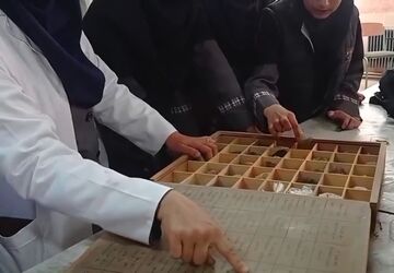 بازدید دانش‌آموزان مدرسه‌ فاطمه پاپلی از پژوهشسرای نیر