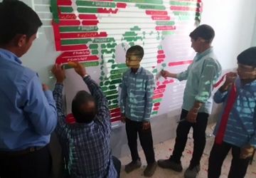 ساخت اثر هنری از چهره شهید سیدحسن نصرالله توسط دانش‌آموزان اسدیه