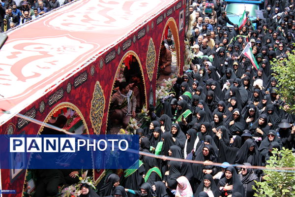 وداع با پیکر شهدای حمله رژیم صهیونیستی در کرج