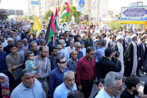 راهپیمایی روز قدس در تنگستان، شبانکاره، سعدآباد و بوشهر