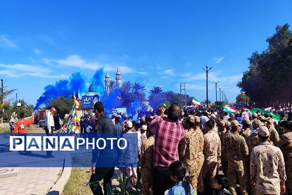 حضور  پرشور مردم بوموسی در راهپیمایی ۲۲بهمن 