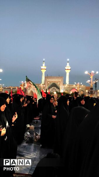 مراسم تشییع پیکر مطهر رهبر معظم انقلاب در جوار ملکوتی حرم امام رضا (ع)