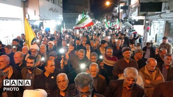 خروش خشکبیجاری ها درچهلمین روز شهادت رهبر شهید وشهدای میناب
