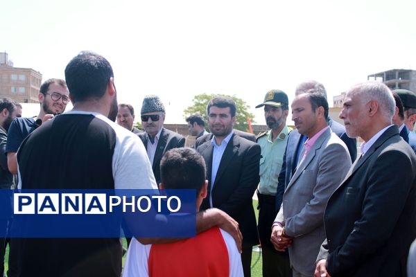 آیین افتتاحیه بزرگترین زمین چمن مصنوعی آموزش و پرورش خراسان رضوی در حاشیه شهر مشهد 