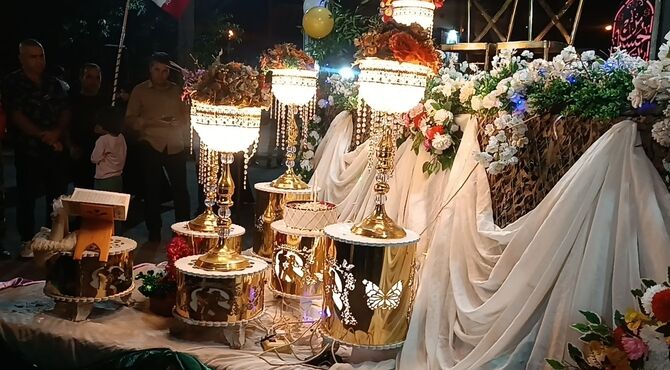 مراسم عقد 2 زوج جوان در تجمعات شبانه مردم پلدختر 