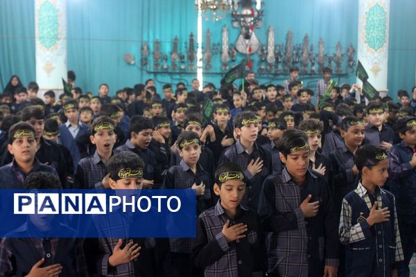 عزاداری دانش‌آموزان قم در آستان مقدس امامزاده سیدعلی(ع)