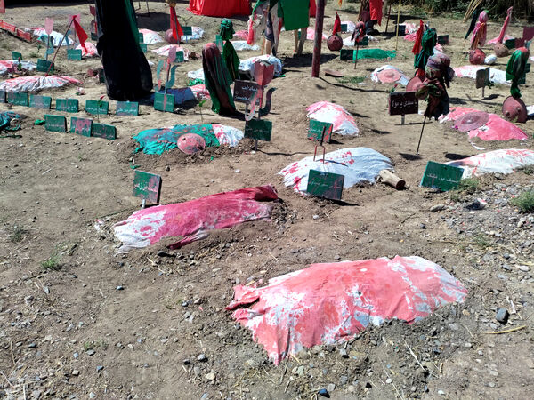 نمایشگاه غنچه‌های خونین در روستای باقرآباد