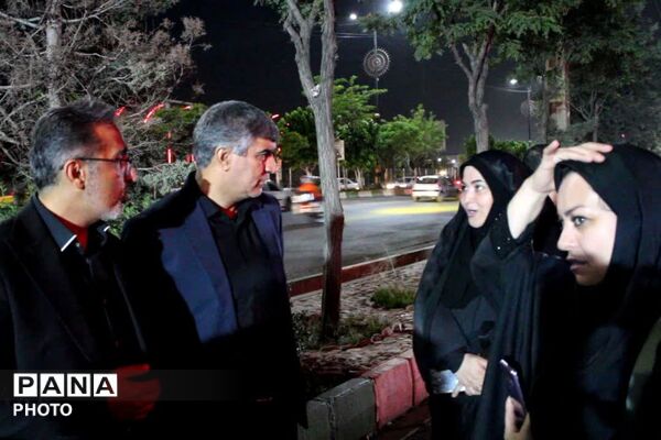 بازدید مدیر آموزش و پرورش منطقه پردیس از موکب های پذیرایی و ستاد اسکان زائرین