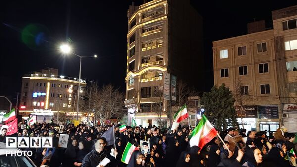 حرکت دسته عزاداری در شهرستان نیشابور