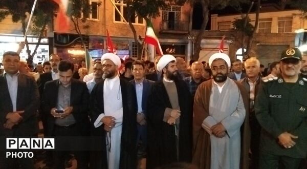 حضور فرمانده سپاه عاشورا در تجمعات شبانه مردمی شهرستان اهر 