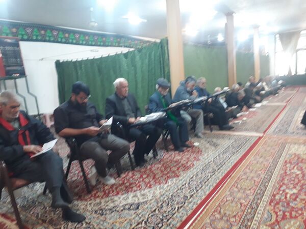 قرائت دعای پرفیض ندبه در مسجد ابوالفضلی بار