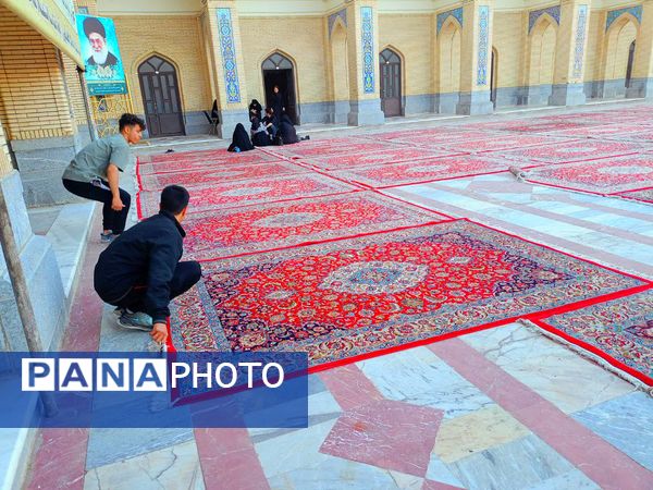 آماده سازی زیارتگاه شهید مدرس برای نماز عید سعید فطر