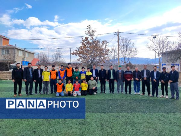 افتتاح چمن مصنوعی روستای قره مصلی