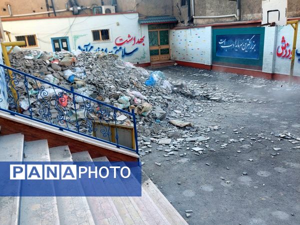 بازسازی و نوسازی مدرسه ستایش شهرستان ملارد در آستانه بازگشایی مدارس