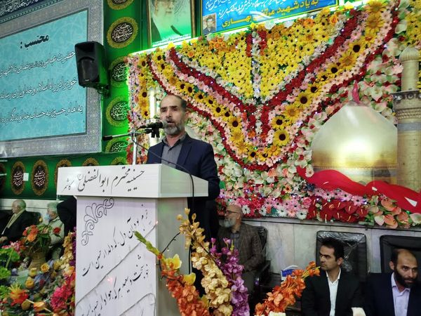 مراسم ولادت حضرت ابوالفضل العباس (ع) در حسینه شهرستان کاشمر 