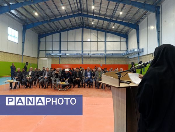 افتتاح سالن ورزشی زنده یاد حاج محمدرضا خان طاهریان در خلیل آباد 