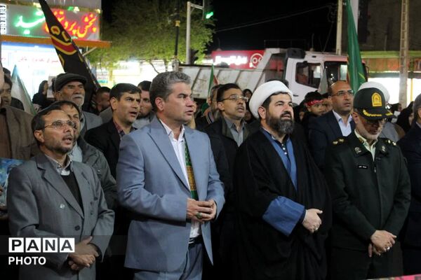 مراسم سازمان دانش‌آموزی فاروج به یاد دانش‌آموزان شهید میناب