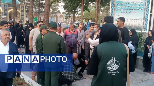 مراسم غبارروبی لاله زار شهرستان نیشابور به مناسبت گرامیداشت هفته معلم 