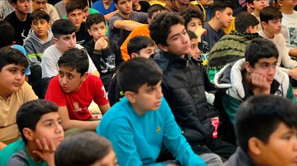 مراسم اعتکاف دانش‌آموزی در اولین روز اعتکاف در ساوجبلاغ