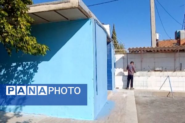 بچه‌ها پای کار زیبا سازی مدارس کم برخوردار در راستای عدالت آموزشی 