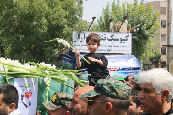 تشییع پیکر شهید محمد نعمتی سعیدآبادی در شهرستان بهارستان