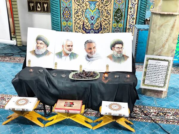 برگزاری مراسم شهرستانی به‌مناسبت تدفین شهیدان نصرالله و صفی‌الدین در شهرستان فیروزکوه