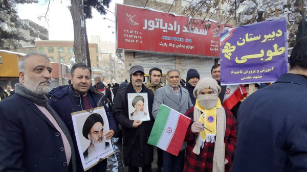 راهپیمایی ۲۲ بهمن ماه در شهر مشهد مقدس