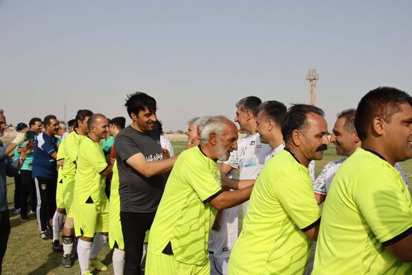 دیدار دوستانه پیشکسوتان تیم‌های ملی پرسپولیس و استقلال تهران با پیشکسوتان فوتبال گناباد و بجستان