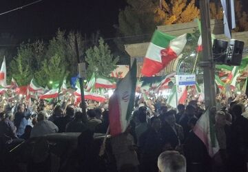 اجتماع ضد آمریکایی مردم وطن دوست کاشمر در خیابان خرمشهر 