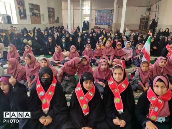 مراسم پرشور چهلمین روز شهادت دانش آموزان مدرسه  شجره طیبه شهر میناب در کلات 