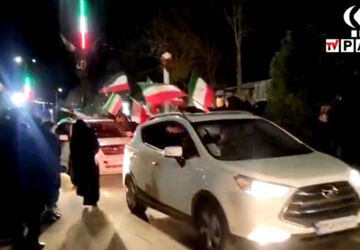 مراسم وداع با پیکر شهید داود خزائی در همدان