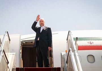 قالیباف تهران را به مقصد سنت‌پترزبورگ ترک کرد