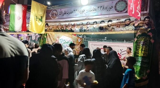 حضور و برپایی موکب توسط فرماندهان حوزه 337 حضرت علی اکبر(ع) و حوزه ۳۳۸ نجابت در مهمانی عید غدیر
