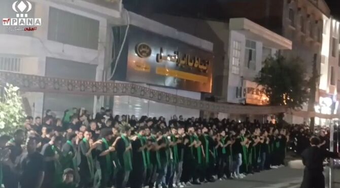 عزاداری مردم کردکوی در شب عاشورای حسینی