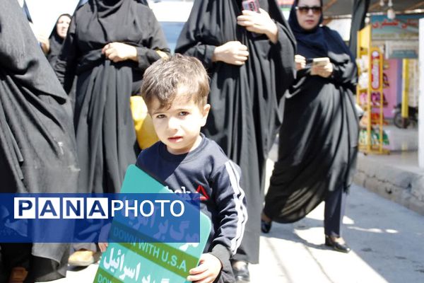 حضور چشمگیر کودکان گچساران در راهپیمایی روز قدس
