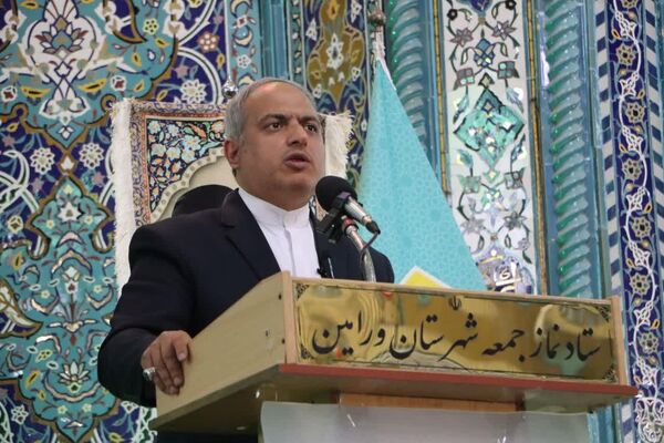  سخنرانی مدیر کل آموزش و پرورش شهرستانهای استان تهران پیش از خطبه‌های نماز عبادی و سیاسی جمعه ورامین به مناسبت هفته بزرگداشت مقام معلم 