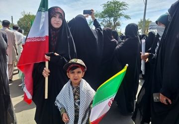 مردم ولایت‌مدار ایرانشهر در راهپیمایی روز جهانی قدس شرکت کردند