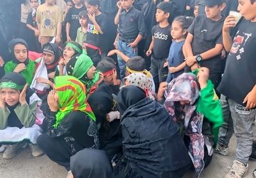 مراسم نمادین آتیش زدن خیمه ها در عصر روز عاشورا در شهر بار