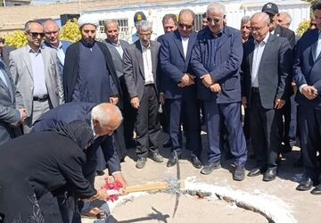 کلنگ زنی مدرسه خیر‌ساز «امیرمهدی رضوی خسروشاهی» در خسروشاه