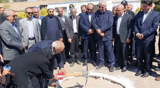 کلنگ زنی مدرسه خیر‌ساز «امیرمهدی رضوی خسروشاهی» در خسروشاه