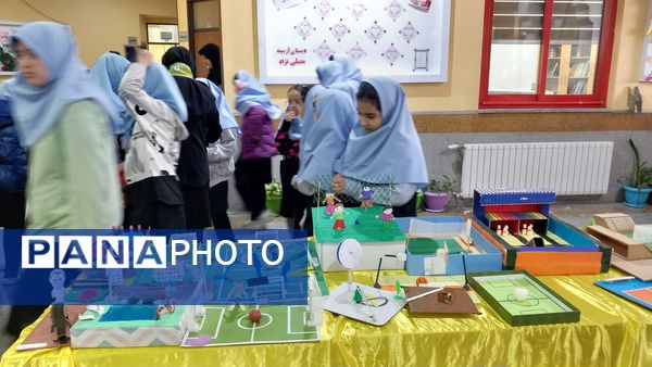 نمایشگاه دست‌سازه‌های دانش‌آموزان در هفته تربیت‌بدنی