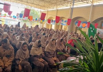 جشن نیمه‌شعبان با عطر انتظار در دبیرستان نمونه دولتی حضرت خدیجه(س) قشم