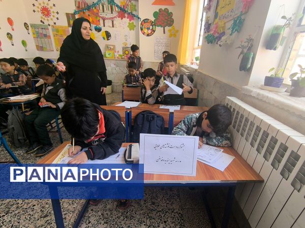 مرحله آموزشگاهی جشنواره دست نوشته‌های طلایی در دبستان شهید پسندیده فدافن