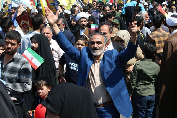 اعلام همبستگی مردم قم با فلسطین در راهپیمایی روز جهانی قدس