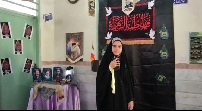 مراسم یادواره شهدای دانش آموز و استقبال از پیکر مطهر شهید گمنام در مدرسه شاهد مطهره 